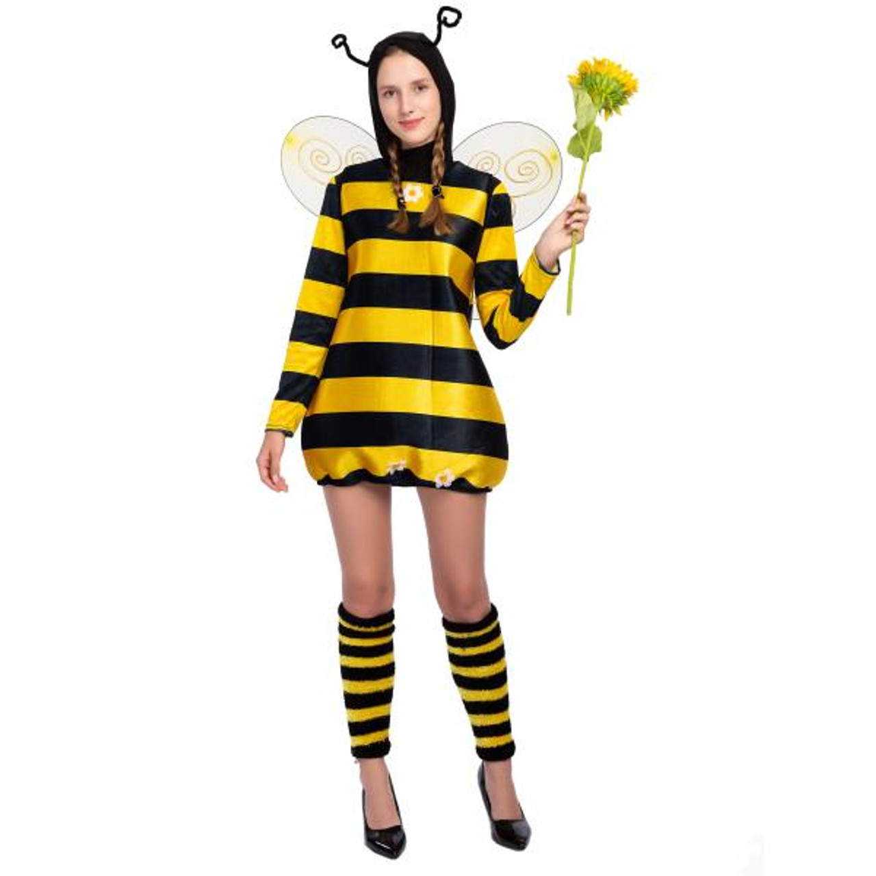 Adult Halloween Costume Kit - Bumblebee Antenna Headband With