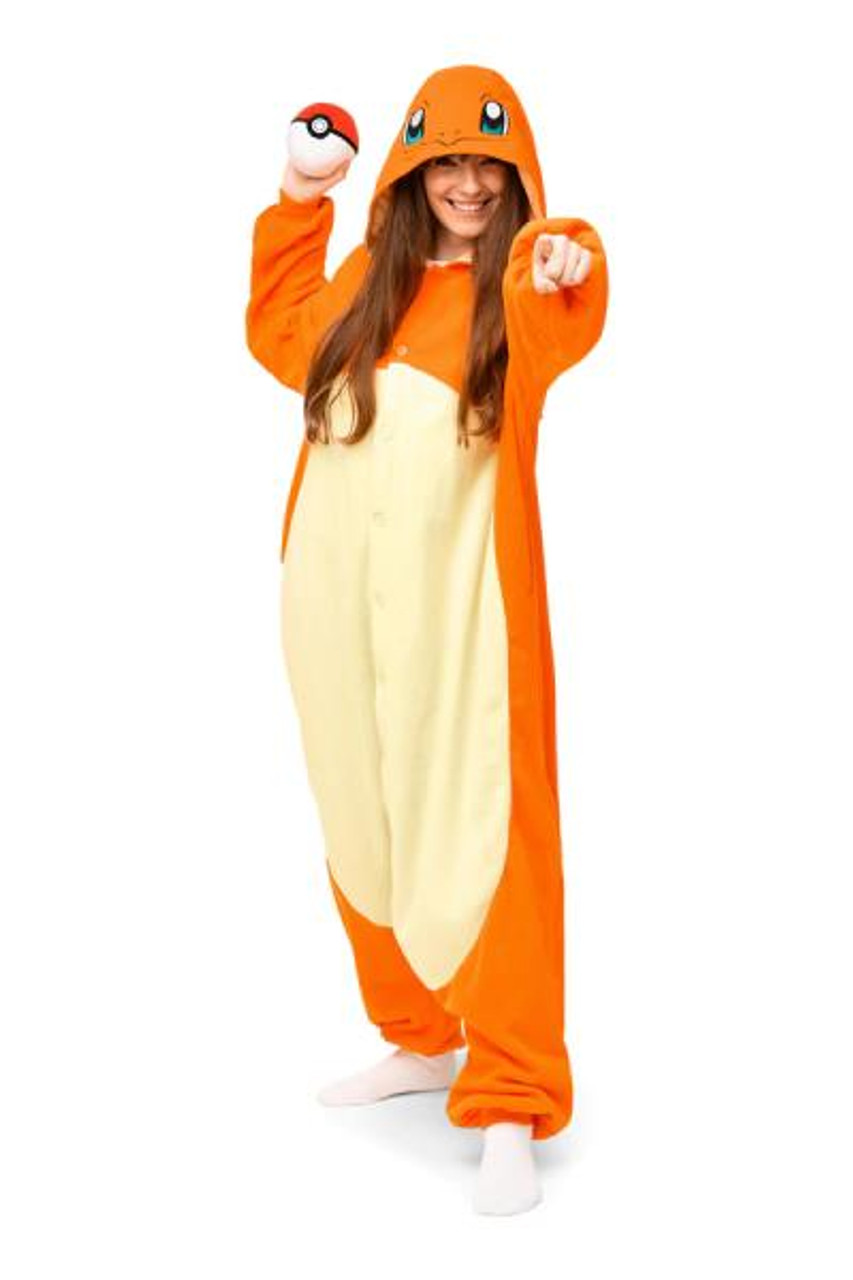 Pokemon Charmander Onesie Kigurumi Regular Fit Adult Costumes