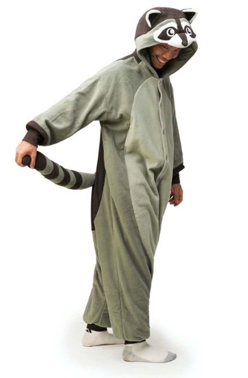 Raccoon Onesie Kigurumi Regular Fit Adult Costumes The