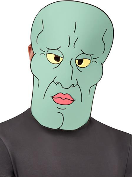 Spongebob Squarepants Handsome Squidward Mask Spongebob
