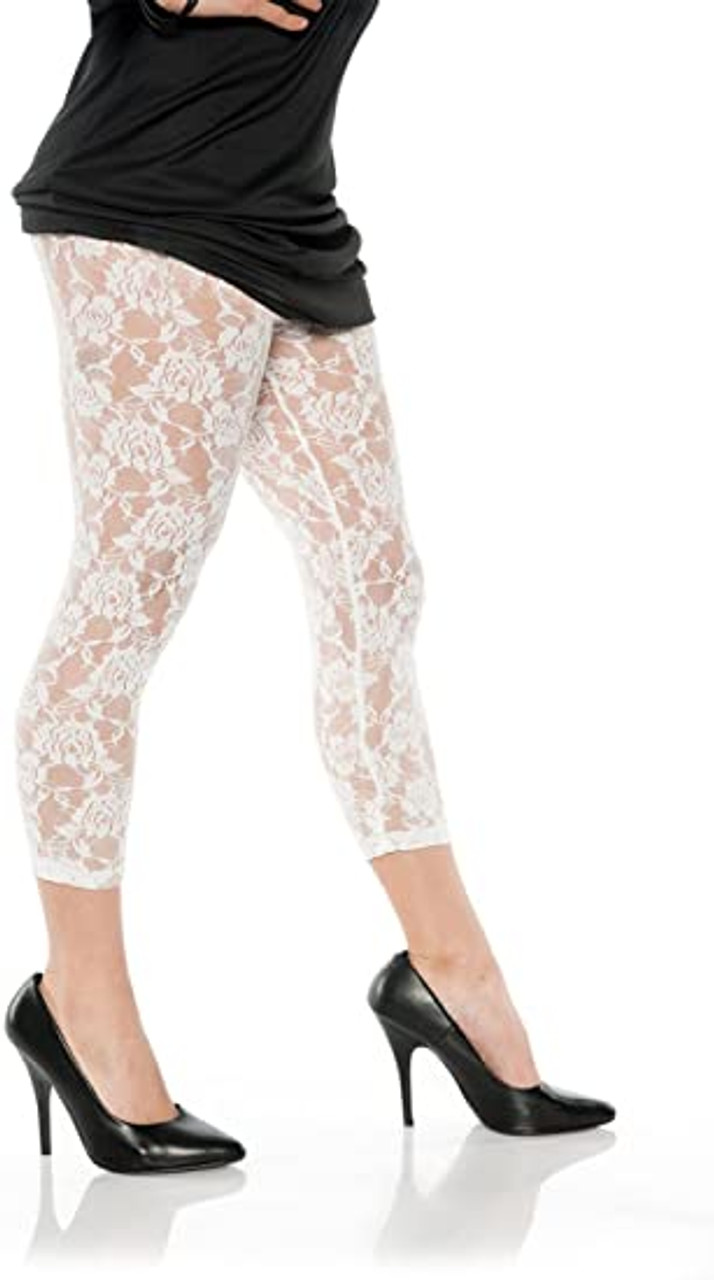 Buy Womens Sexy Lace Hollow Leggings Floral Plus Size Pants Lace Insert  Sheer Leggings Online at desertcartINDIA