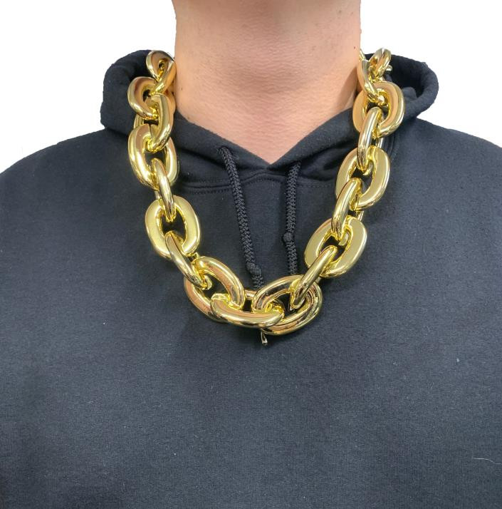 Hip Hop Huge Gold Chain SIEYIO Faux Gold Chain Necklace Hip Hop