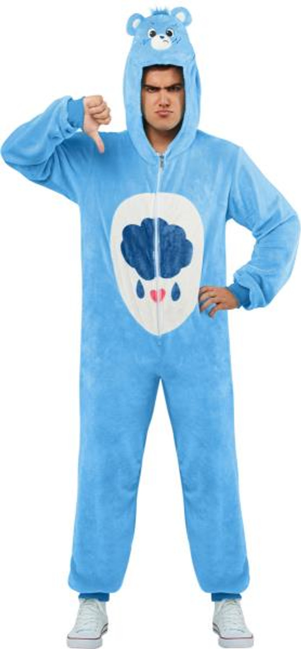 Grumpy Bear Onesie Carebears Adult Costumes The Costume Shoppe