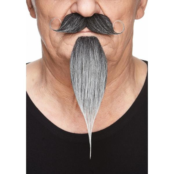 Barbershop Beard Salt and Pepper European Moustaches