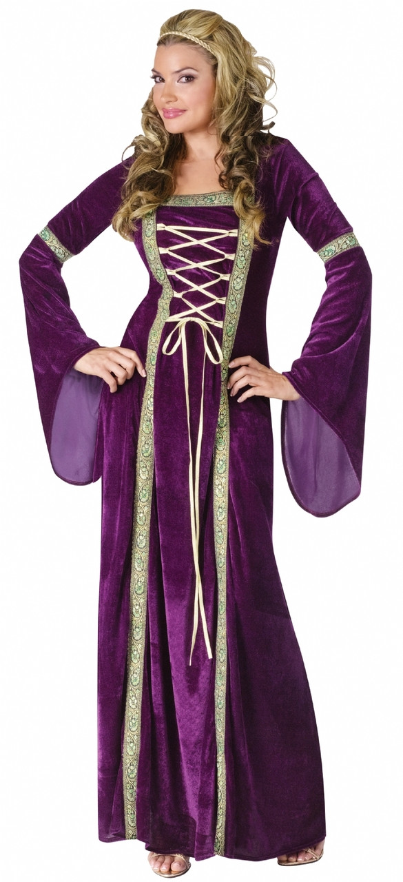 Medieval Maiden in Purple Costume Medieval Womens Costumes