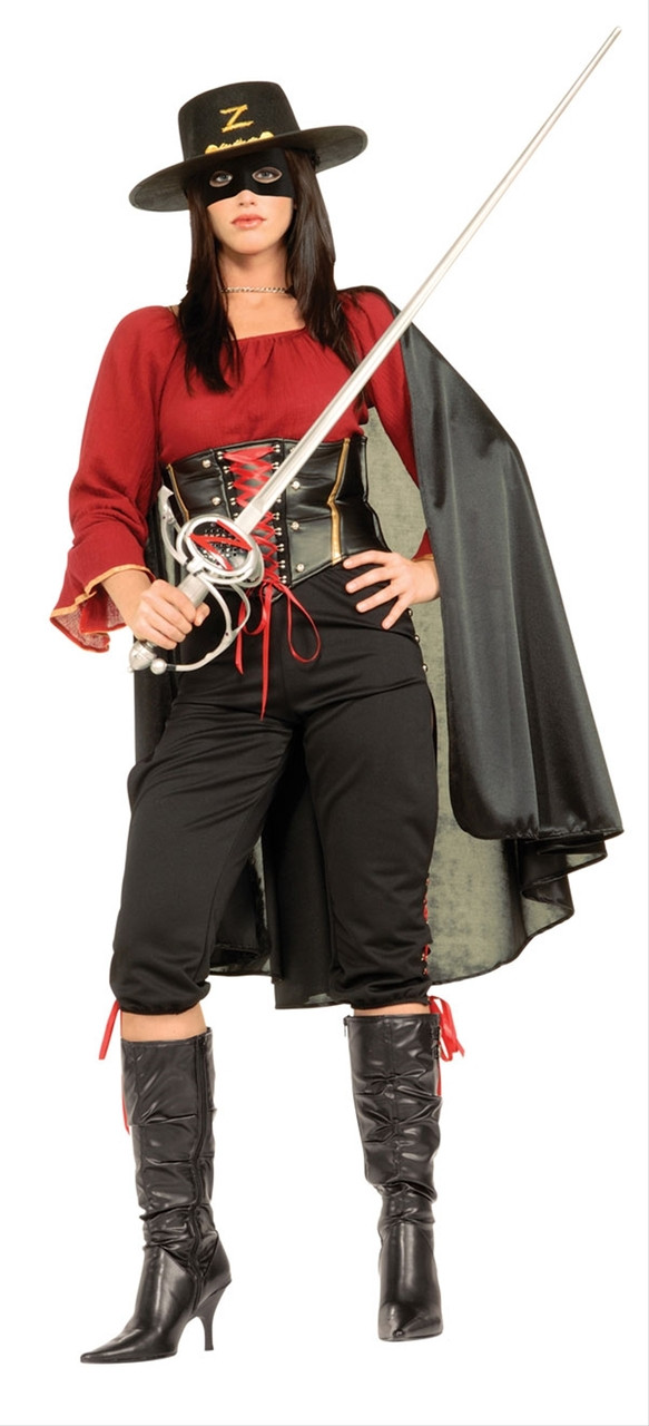 ladies zorro fancy dress Lady Zorro Masked Bandit Grand Heritage Fancy Dress Up Halloween Adult Costume