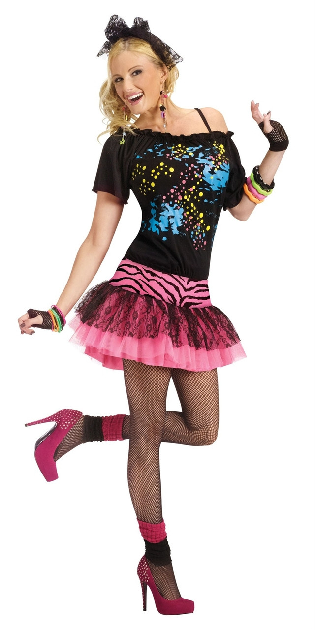 1980s Neon Pink Costume Tights
