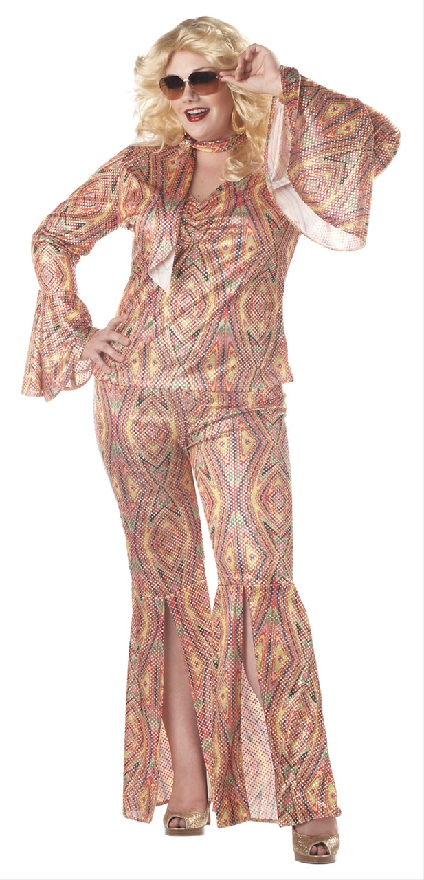 70s Discolicious Glam Plus Size Costume 1970s Womens Costumes