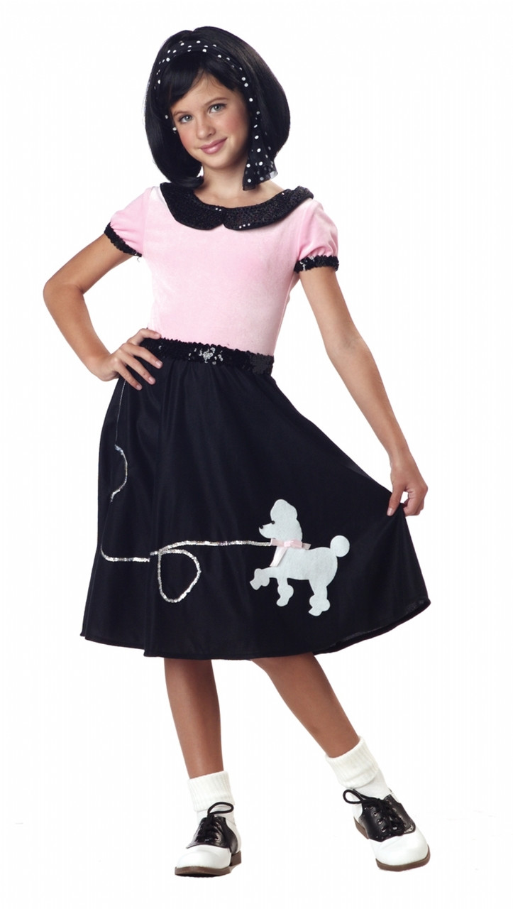 50s Sock Hop Poodle Skirt Costume 1950s Childrens Costumes