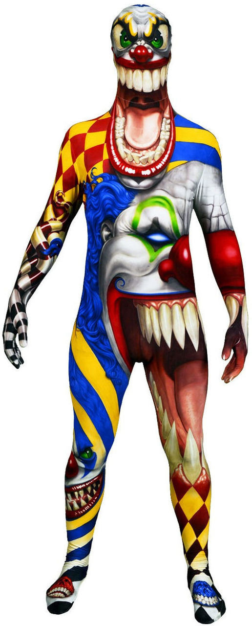 Children's Scary Clown Morphsuit Costume