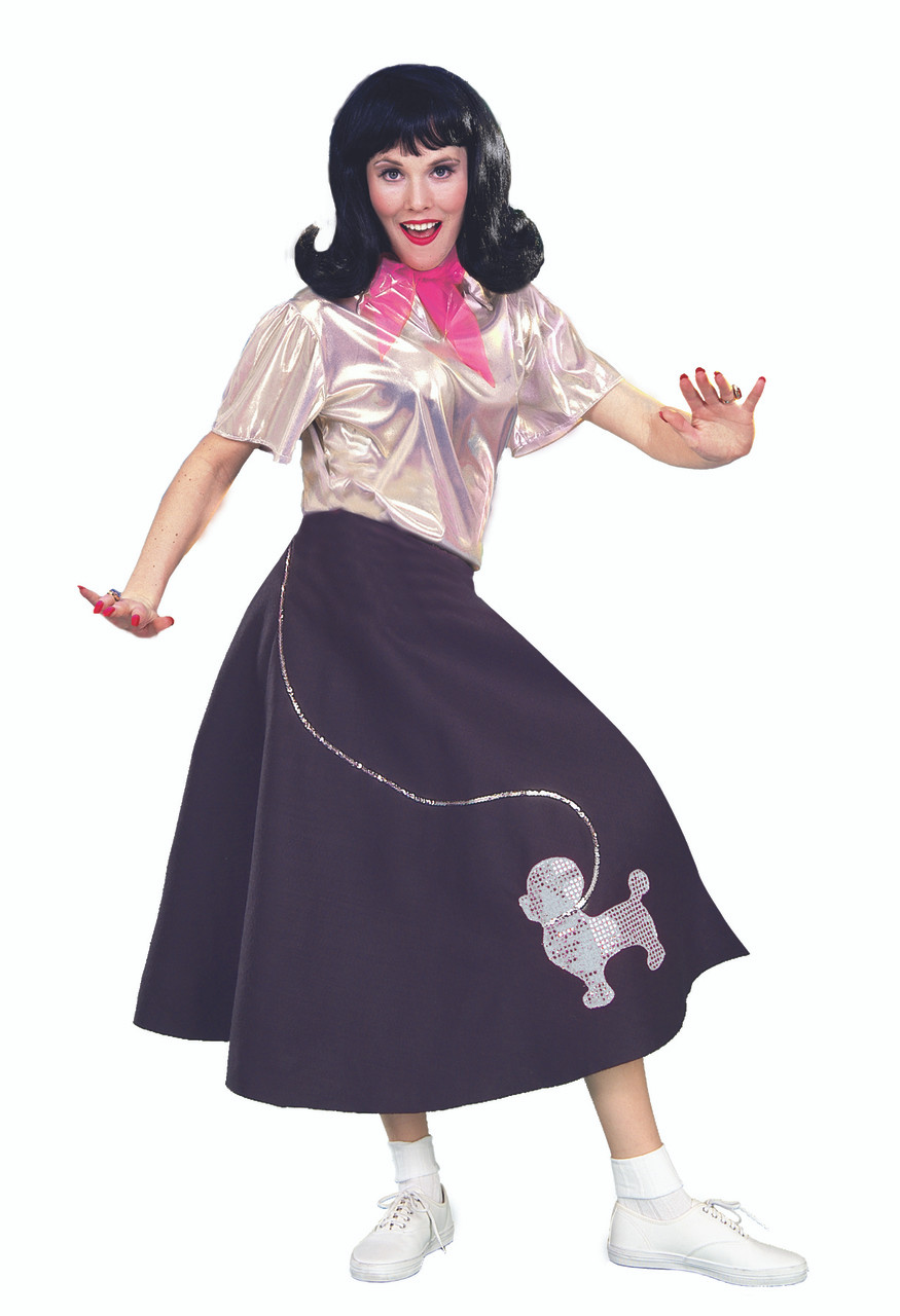 Flirtin' 1950s Black Poodle Skirt - The Costume Shoppe