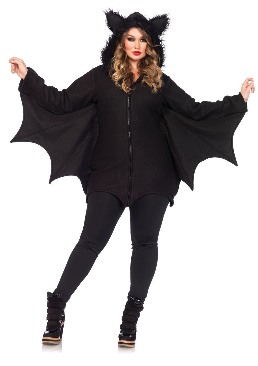 Cozy Bat Fleece Hoodie Dress Costume - Plus Size - The Costume Shoppe