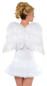 22" Feather Wings In White or Black (WHITE)