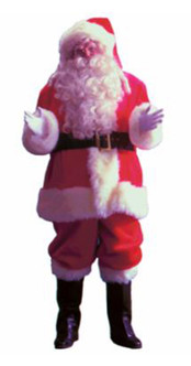 Red Pile Plush Professional Santa Suit - Chest 50-56"
