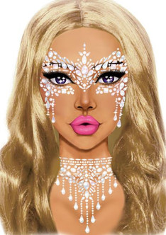 Clear Masquerade Adhesive Face Jewels