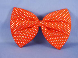 Jumbo Red Clown Bow Tie with Silver Sequins