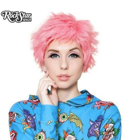 Sassi Short Bubblegum Pink Rockstar Brand Wigs