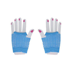 Blue Neon Fishnet Gloves | 80s | Costume Pieces & Kits