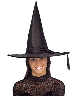 Black Satin Witch Hat | Halloween | Hats & Headpieces