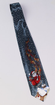 Santa's Sled Christmas Tie