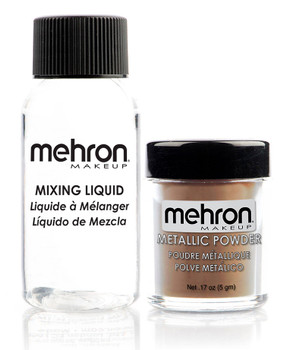 Mehron Gold Metallic Powder Makeup Kit