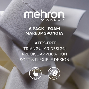 Wedge Foam Sponge Applicator Non Latex | Mehron | Makeup