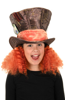 Kids Mad Hatter With Hair Hat