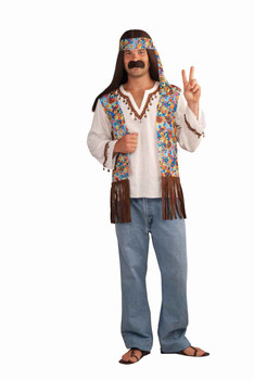 Male Groovy 60s Shirt and Headband Set