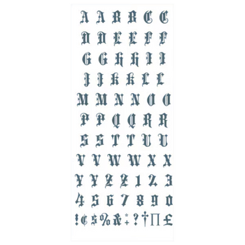 Old English Alphabet Tattoo FX | Tinsley | Temporary Tattoos | Makeup