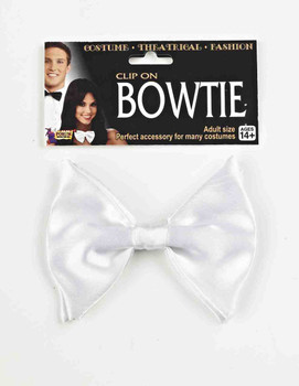 Classic White Clip-On Bowtie