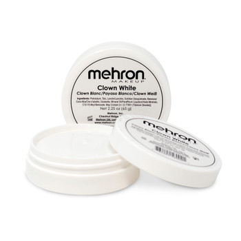 Mehron White Clown Cream Makeup - 2.25oz