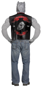 Adult Plus Pit Bull Biker Costume Back
