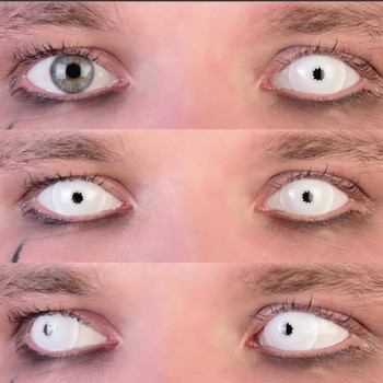 White Mini-Sclera | Costume Contacts | Primal Contact Lenses