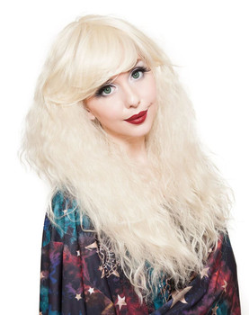 Rockstar Crimped Cosplay Blonde Wig