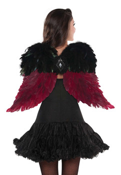 Red and Black Dark Angel Feather Wings
