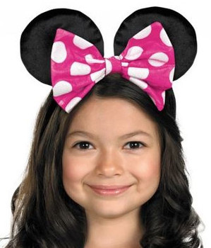 Minnie Mouse Ears Headband With Reversible Bow!