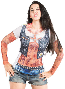 Ladies Tattoo Sleeves  Shirt Costume