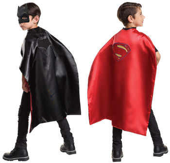 Batman Superman Childrens Reversible Cape and Mask | DC | Costume Capes
