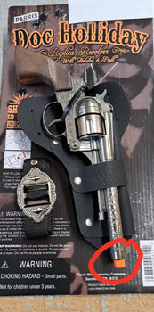 Doc Holliday Western Revolver and Holster Cap Gun | Props and Play Weapons