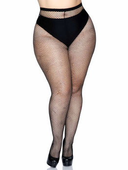 Plus Size Nylon Fishnet Tights Black | Hosiery | Legwear and Tights