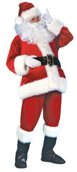 Plus size Velour Santa Suit Adult - At The Costume Shoppe