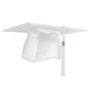 Adult Graduation Cap with Tassel - White | Jobs | Hats and Headpieces