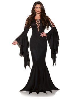 Addams Family Inspired Vamp Morticia Dress | Addams Family | Womens Costumes