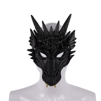 Supersoft Fantasy Dragon Mask Black | Mythical | Animal Masks