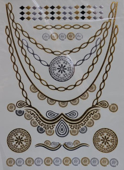 Metallic Tattoos Necklace | Beauty Tattoos | Makeup