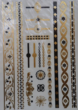 Metallic Tattoos Baroque Deco | Beauty Tattoos | Makeup