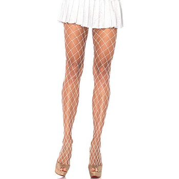 Spandex Diamond Net Tights White | Hosiery | Legwear and Tights
