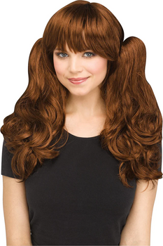 Brown 3 Piece Bob Wig with Clip-on Pontails | Character Wigs | Wigs and Hair Pieces