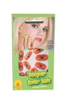 Orange Spider Nails | Rubies | Makeup