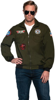Top Gun Licensed Naval Aviator Plus Size Pilot Jacket | Mens Costumes